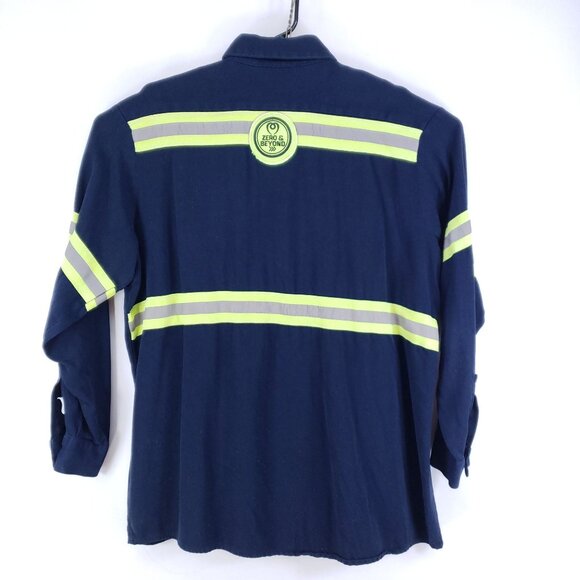 2 Uniform Shirts Amorex FR Men's Size 17.5 Arc 2 Blue - Picture 3 of 7